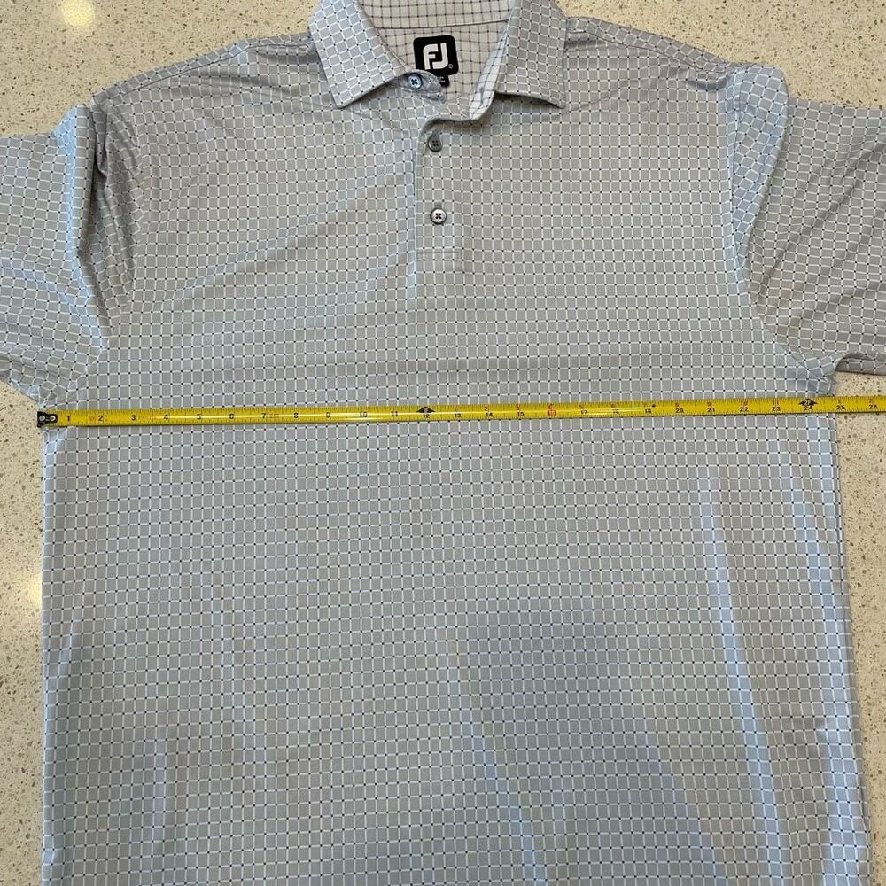 FootJoy Polo Shirt Mens Size Large Gray Embroidered Logo Golf - Picture 9 of 10